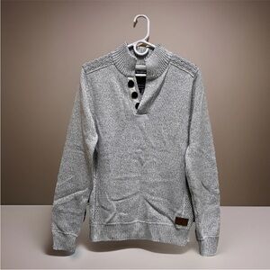 Emerald Isle Knitwear Men's Gray Sweater Wool Blend Size S